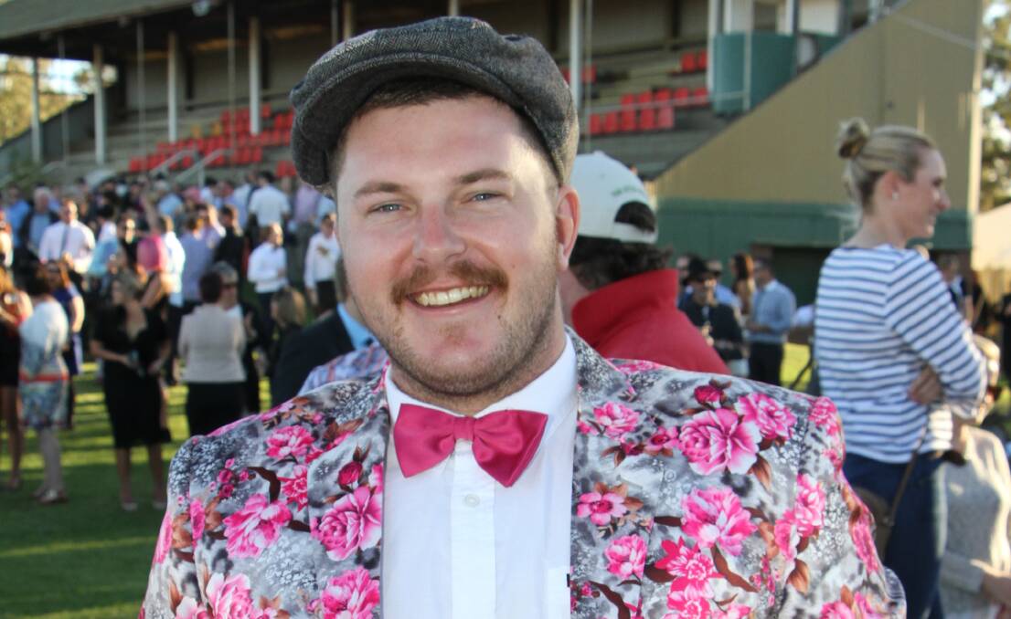 DRESSED TO IMPRESS: Tom Davy wore a colourful suit to the Leeton Cup. Picture: Ron Arel