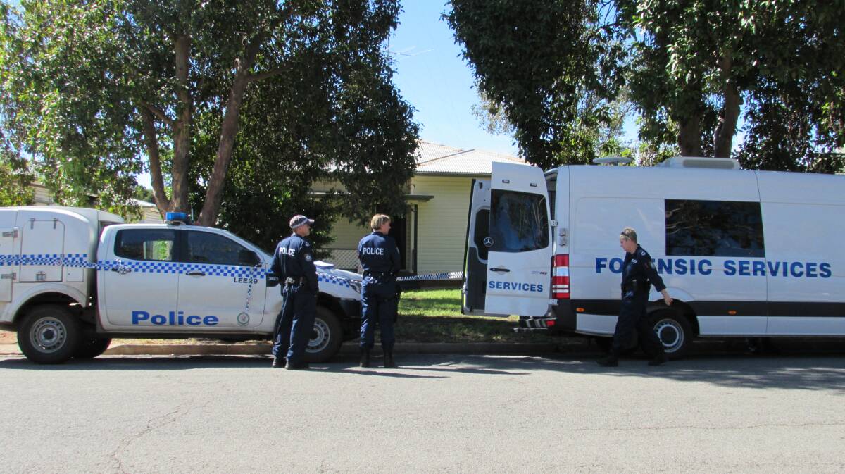 TRAGIC: Forensic police at the Maiden Avenue home where a 24-year-old man was arrested on Wednesday night. He has since been charged with the alleged murder of Stephanie Scott. 
