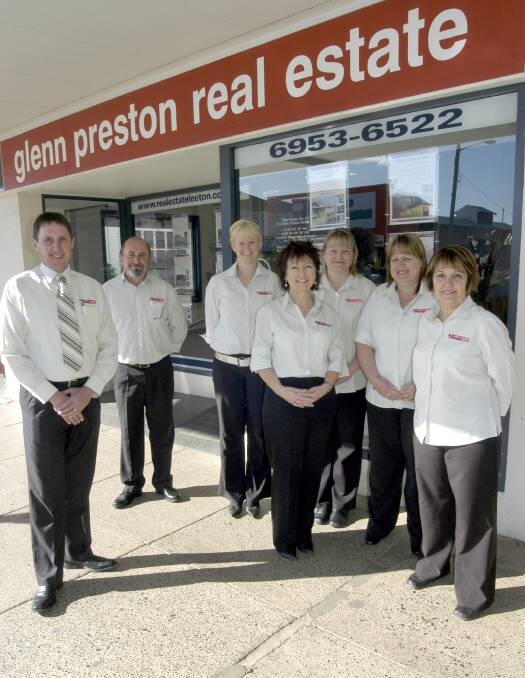 THE Glenn Preston Best Agents team in August 2009 after buying out the Raine & Horne Leeton franchise and moving to new premises in Pine Avenue.