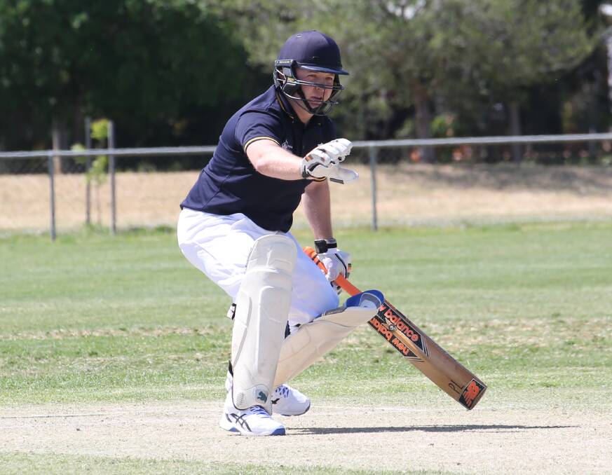 CAPTAIN'S KNOCK: Narrandera's Brent Lawrence stood up when his team needed it during their game against L&D. PHOTO: Anthony Stipo