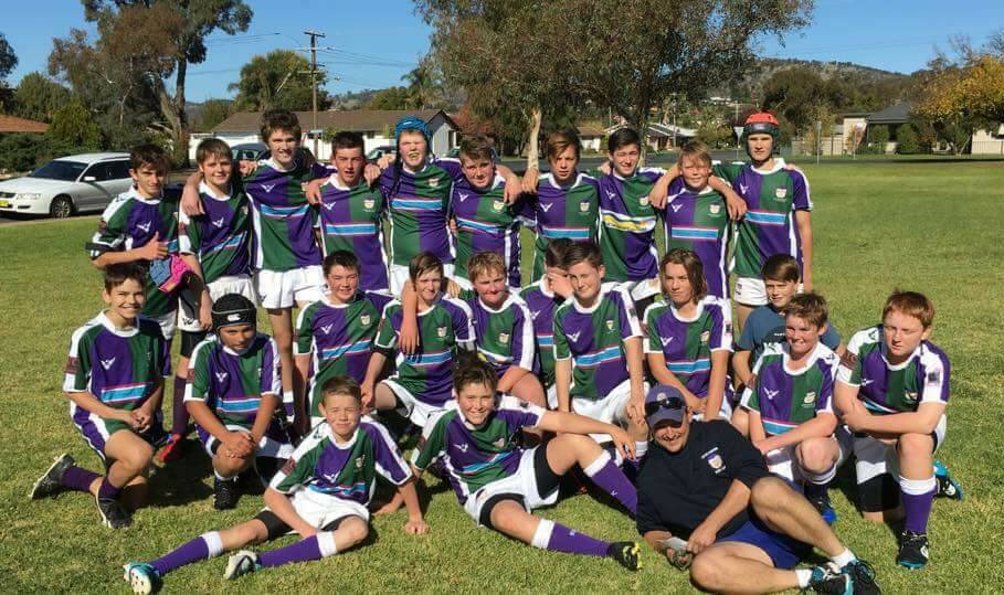 STRONG START: The under 14s side, with club president Quinten Longhurst. Picture: Contributed
