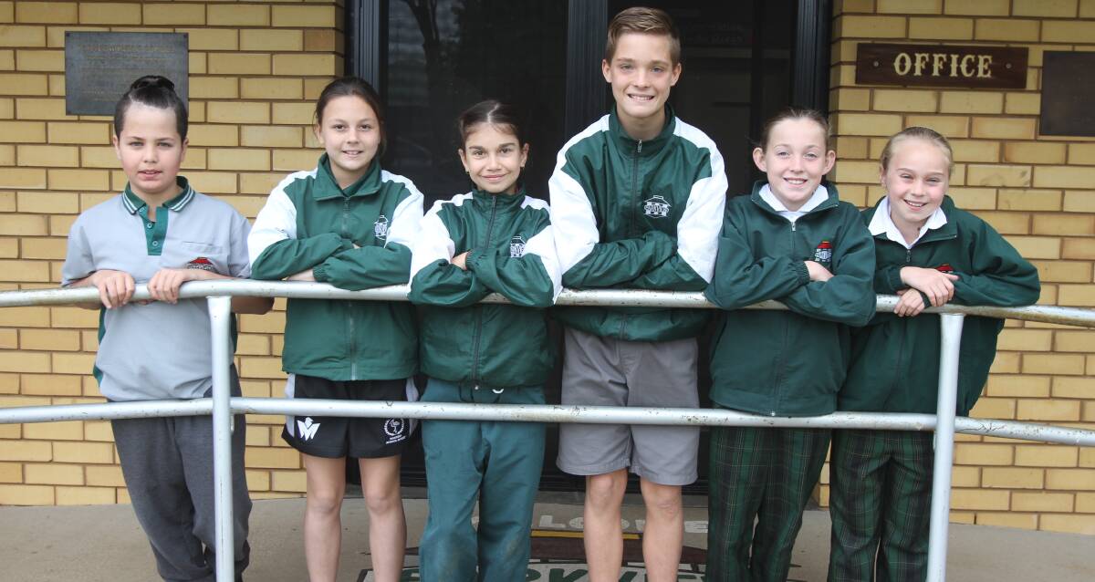 SKILLED: Parkview's Shane Lloyd, Kristen Bradshaw, Shay Bandy, Riley Bradshaw, Tamika Rourke, Jayda Sutton-Travers will attend the NSW PSSA Athletics Championships. 