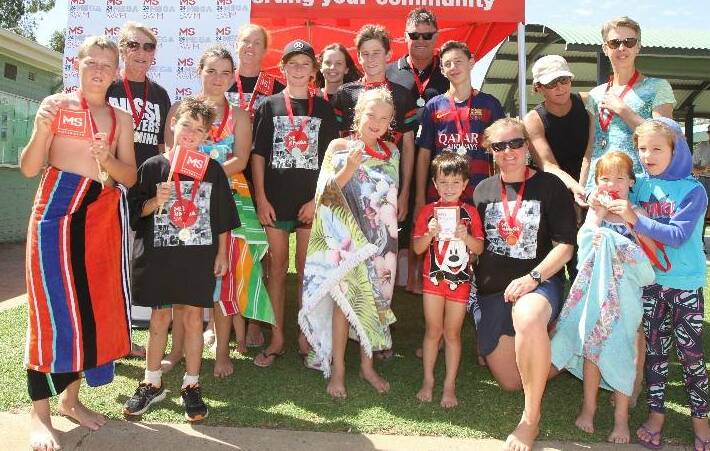 TOP EVENT: The Bidgee Masters at the recent MS Mega Swim in Leeton, which has been declared a success by organisers. 
