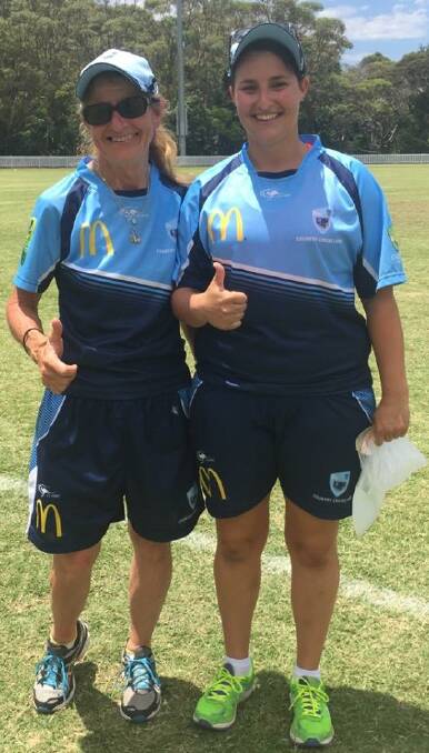 FUN: Leeton's Jess Stoll (right) with the NSW Women's Country Cricket Team assistant coach and manager Carolyn Sheehan. Stoll was the head physiotherapist for the side. 