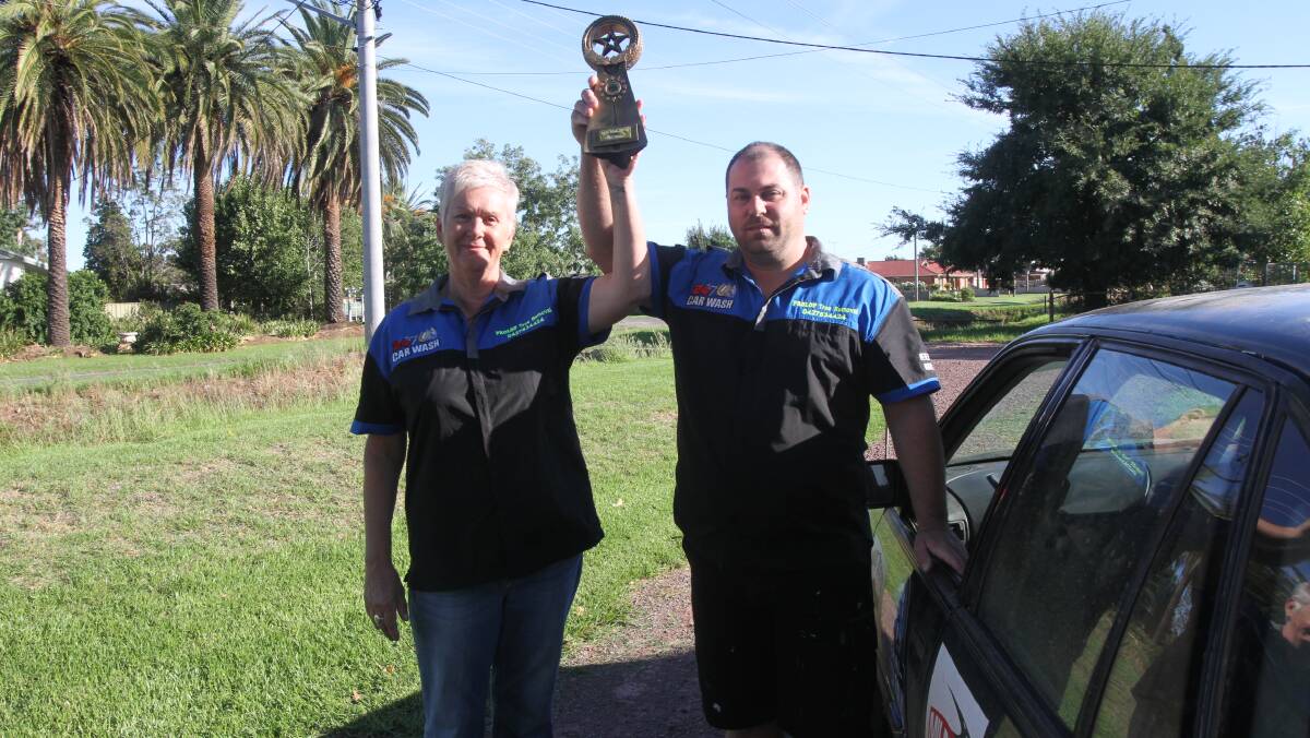 WHAT AN EFFORT: Leeton's Peta Sinclair and Rob Petrucci were the winners of the Riverina Redneck Rally thanks to their fundraising efforts. 