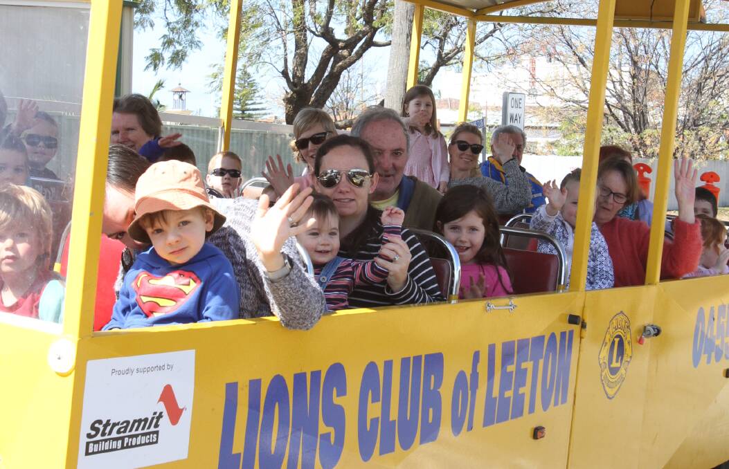 WHAT A RIDE: Youngsters, their parents and grandparents were given the opportunity to take a spin on the Lions train as part of story-time last week. 