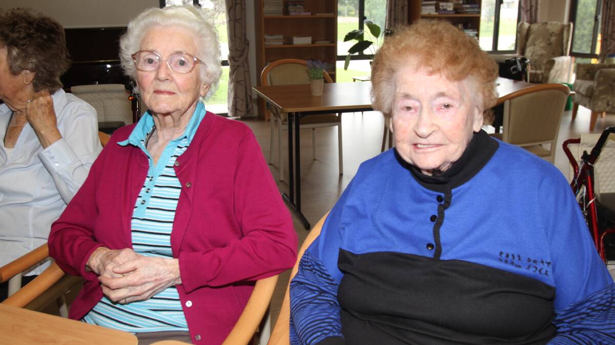 FRIENDLY: Jean Douglas and Edna White enjoy when family and friends come to visit them at Assumption Villa no matter what time of year it is. 