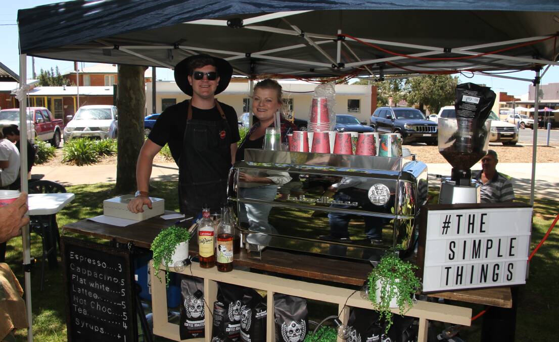 POTENTIAL: Trent Light and Lyndall Pearce at Saturday's Chill and Grill event in Leeton. Funding was announced last week for regional event committees to apply to. 