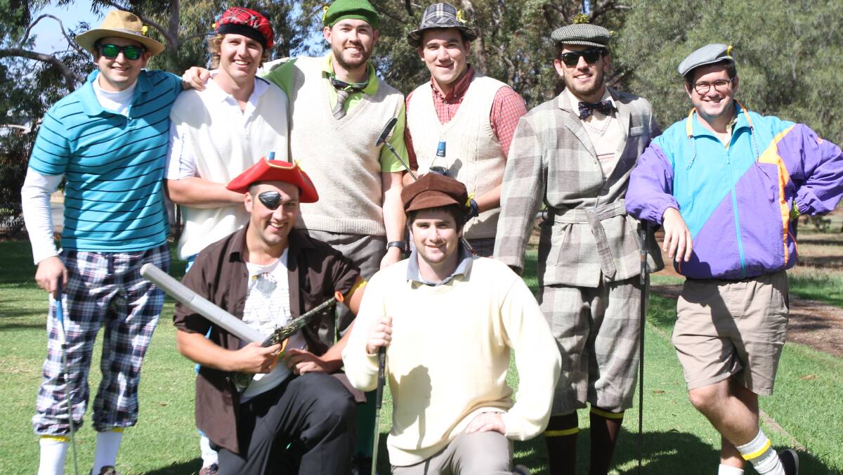 DRESSED FOR GOLFING SUCCESS: Many residents took to the course last year for the inaugural big hole golf day, which will return to Leeton on Sunday. 