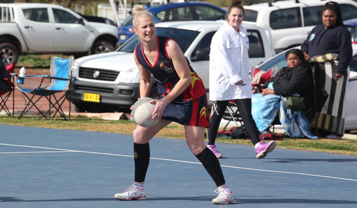 ON THE ATTACK: Leeton-Whitton centre Clare Vant prepares to fire off this pass during a recent match. Photo: Anthony Stipo 