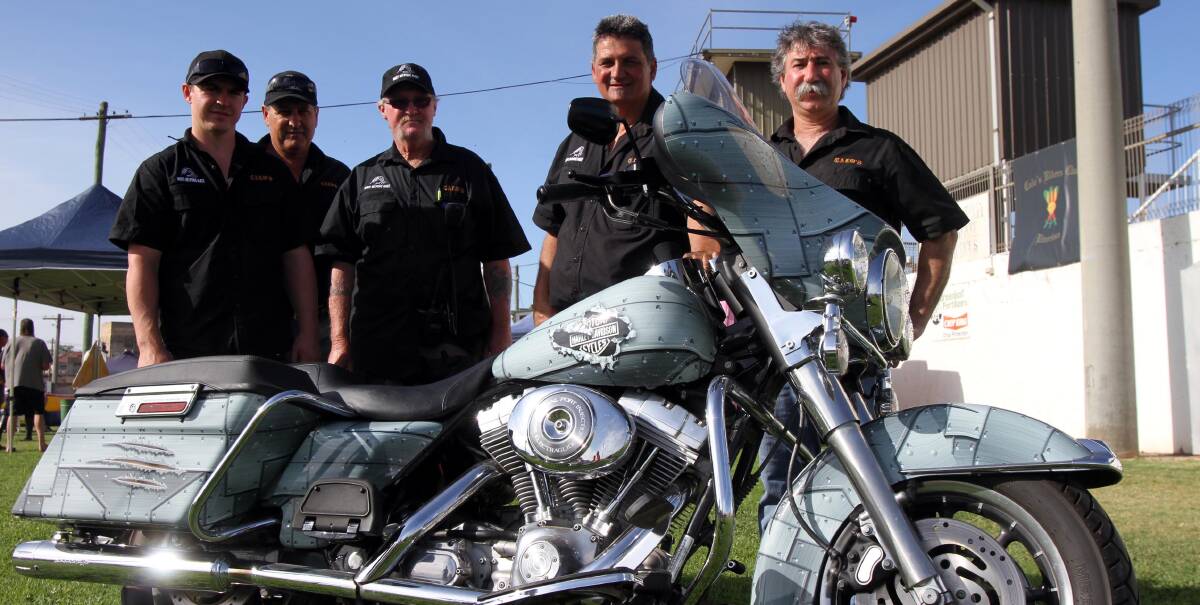 READY TO GO AGAIN: Andrew Martin, Frank Nardi, Bob Halls, Pat Tripodi and Michael Piccallo hope the community supports this year's Leeton Harley and Bike Muster. 