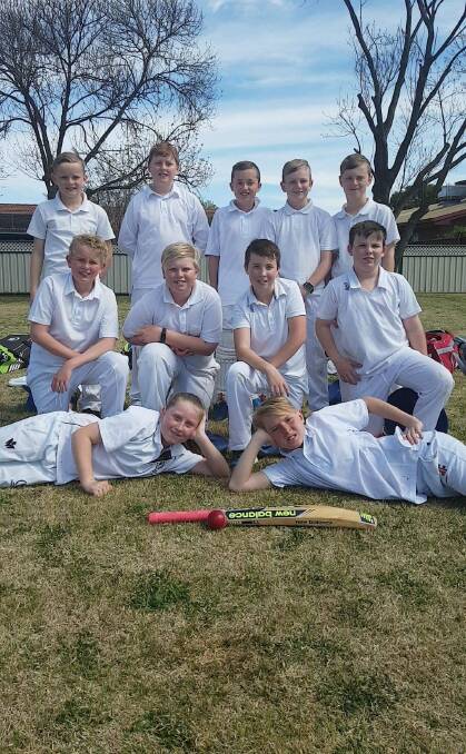 BIG SUCCESS ON THE FIELD: Leeton Public School's winning cricket team celebrates their recent victory. Photo: Contributed 
