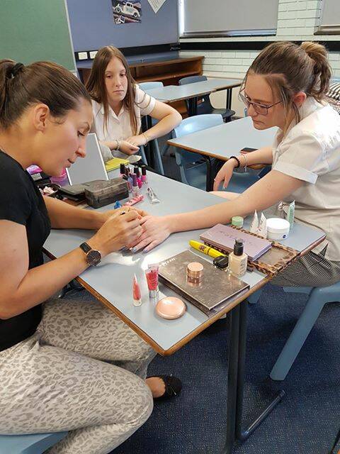 There's even time for some pampering at Leeton High School. 