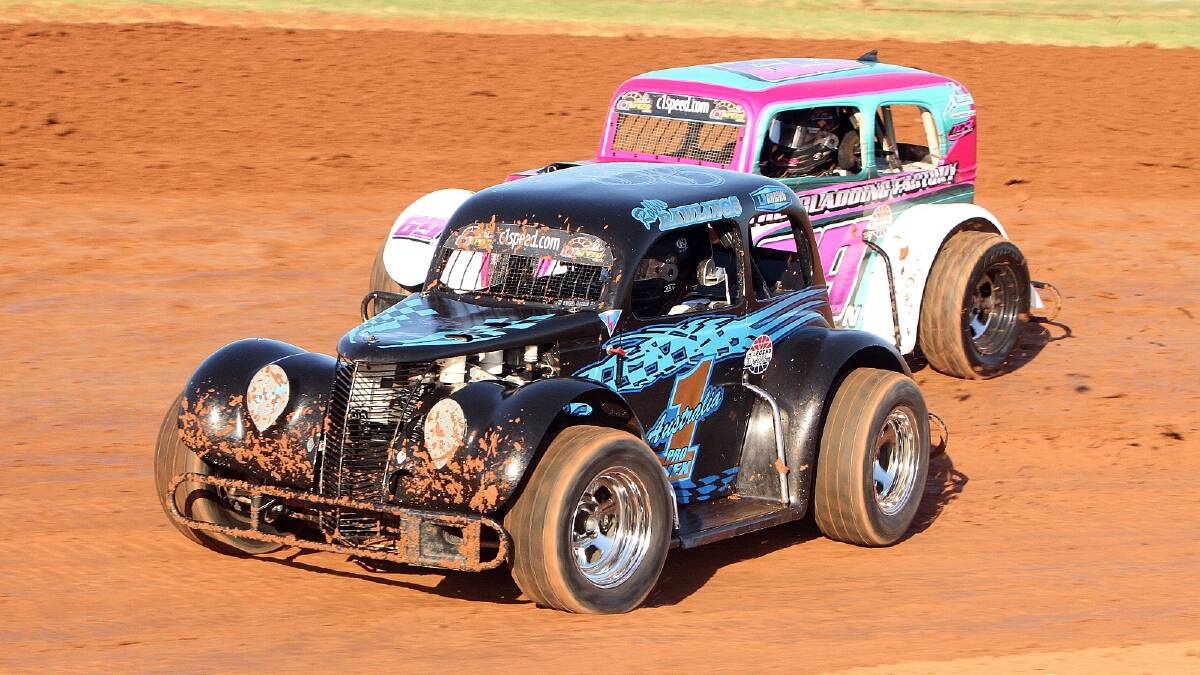 Rob Rawlings Junior during a Legend Cars bout. 