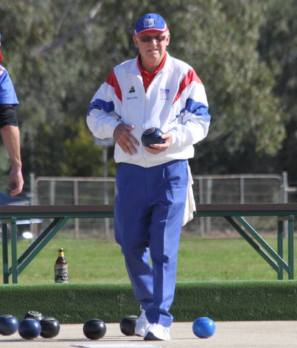 BIG WEEKEND: Leeton's John Leach readies himself during a recent match at the Leeton Soldiers Club. The club will host a state competition on Saturday and Sunday. 