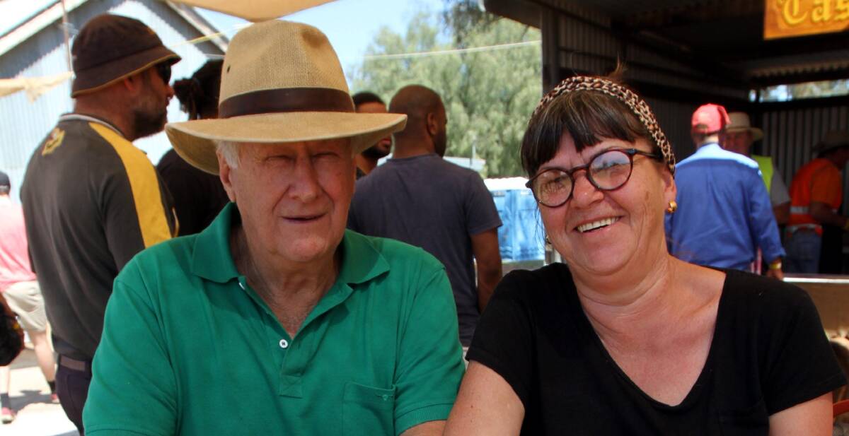 SOAKING UP THE SUN: Glen and Korola Hay from the south coast take a break from all of the action at the Barellan Good Old Days weekend. 