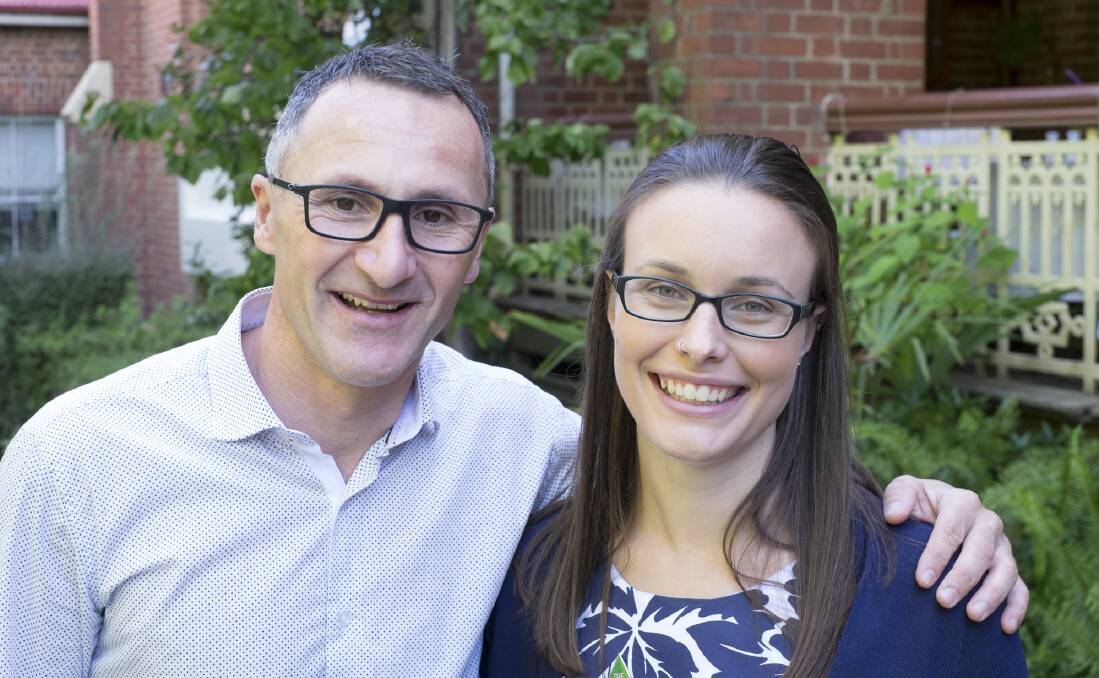 SUPPORT: Greens candidate for Farrer Dr Amanda Cohn (right) with the leader of the Greens Richard Di Natale. Photo: Supplied