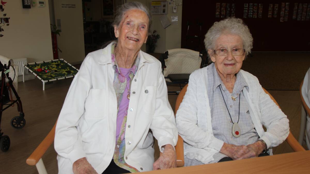 LOVELY LADIES: Maisie Miller and Annie Hulme encourage more people to visit nursing homes at Easter, but also year-round. Photos: Talia Pattison 