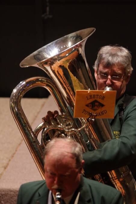 CAN'T WAIT: Leeton Town Band president Steve Hill, pictured playing the tuba for the Leeton Town Band, is eager for the Outback Band Spectacular to get underway. 