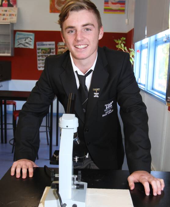 RECOGNITION: LHS student Isaac Collins has been awarded a Victor Chang School Science award for his excellence and passion for science. Photo: Talia Pattison