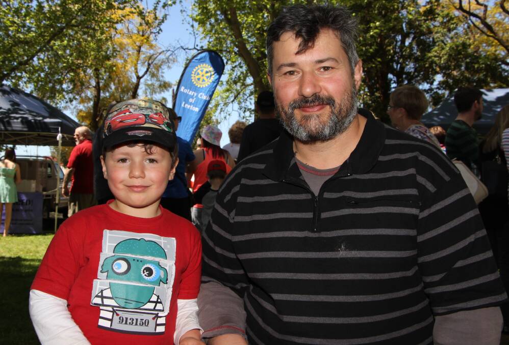 DAY OUT: Harvey (left) and Robert Bruno enjoy last year's Chill and Grill event in Mountford Park.