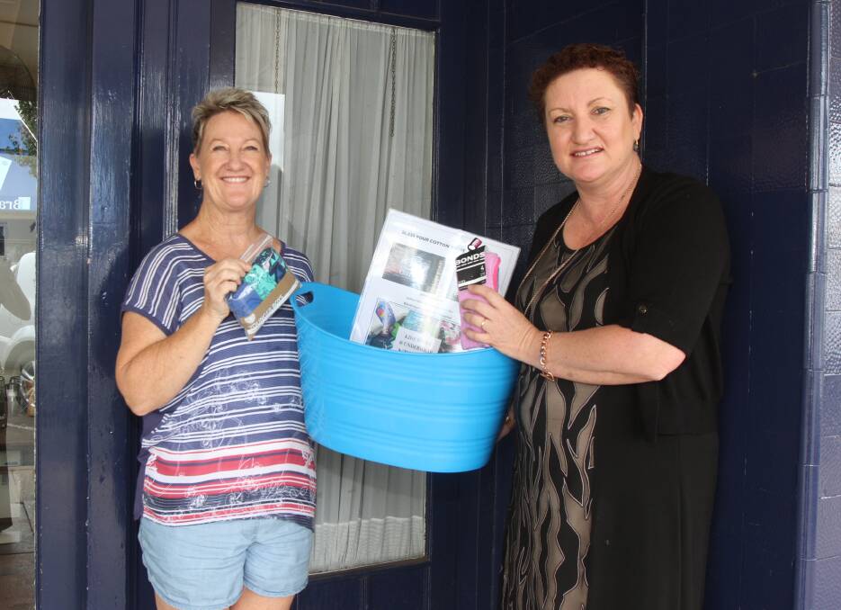 CAUSE: Jenny Hyde (left) and Kate O'Callaghan with some of the donations for Ward Angels. 