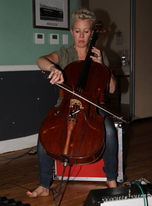SOOTHING SOUNDS: Cellist Clare Brassil demonstrates looping music to create a big new sound, all by yourself. Photo: Ron Arel