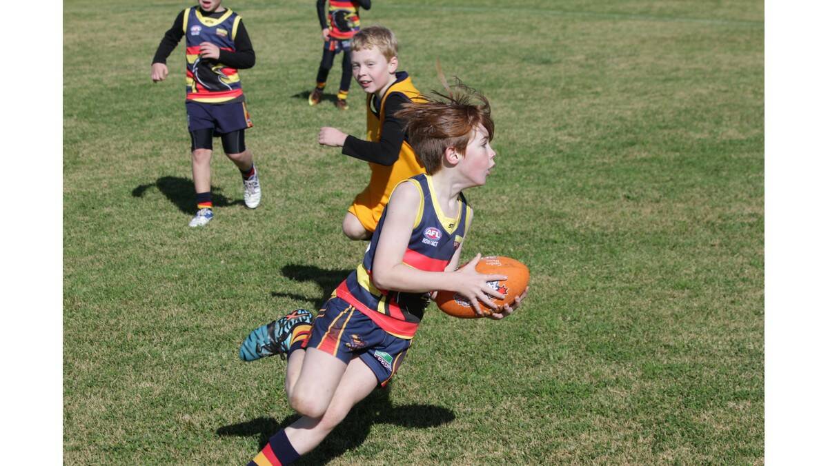 WINTERTIME brings the cold, rain and Auskick. The under 9s were out in force this weekend for some footy fun.