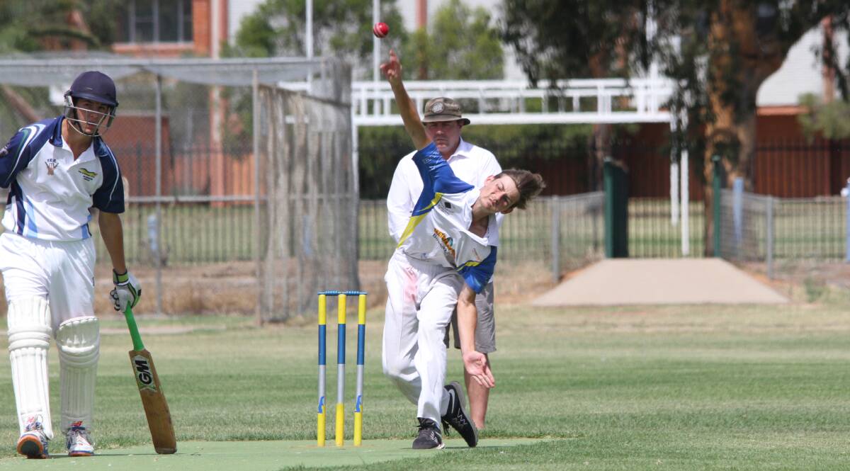 ON A MISSION: Rhett MacGregor claimed two wickets while conceding only 13 runs and powered through to put 15 runs in the bank for the Ferrets.