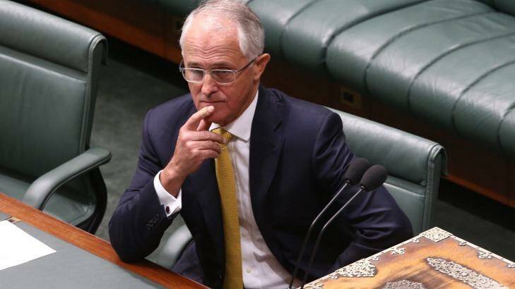Prime Minister Malcolm Turnbull during the GST debate in Parliament last week.  Photo: Andrew Meares