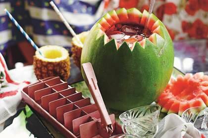 Ben Milgate's punch in a watermelon. Photo: Supplied