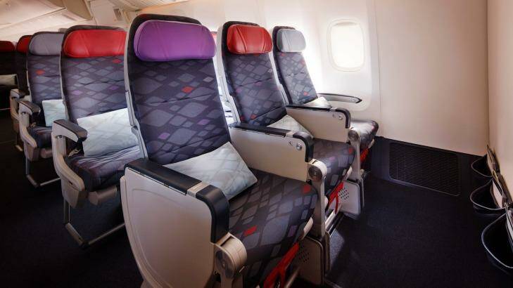 Virgin Australia's new "Economy Space+" seats on board a Boeing 777.