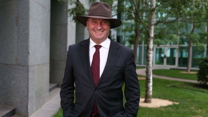 Barnaby Joyce at Parliament House in Canberra. Photo: Andrew Meares