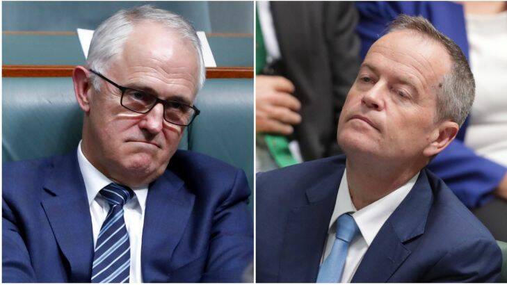 FILE PHOTOS: Prime Minister Malcolm Turnbull and Opposition Leader Bill Shorten at Parliament House in Canberra on Monday 14 August 2017. fedpol Photos: Alex Ellinghausen and Andrew Meares