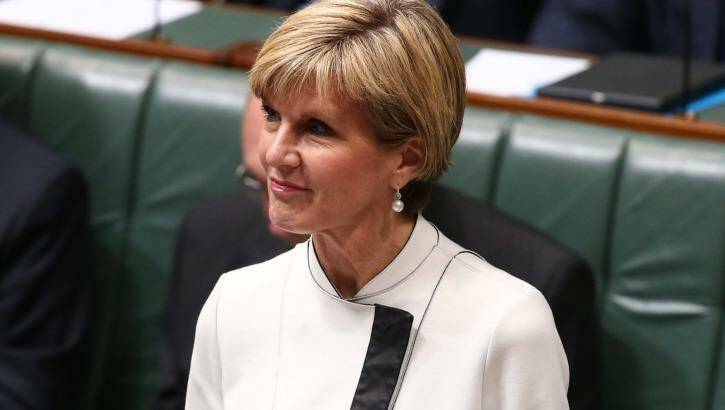 Muslim families are Australia's "front line of defence" against radicalised young people, Foreign Minister Julie Bishop says Photo: Andrew Meares