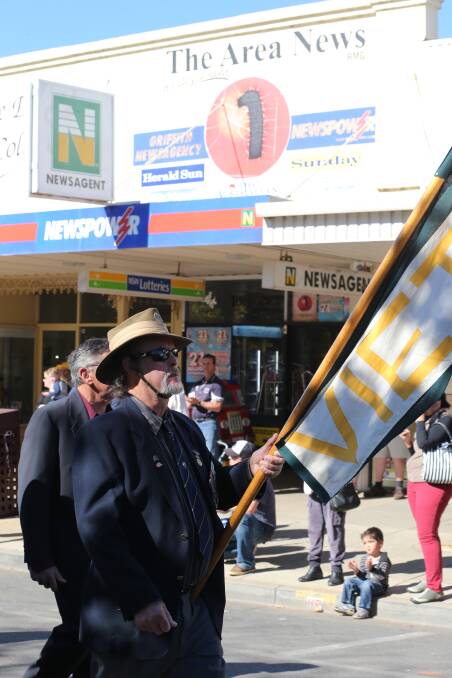 Anzac Day in Griffith. Geoff Ford. Picture: Anthony Stipo 