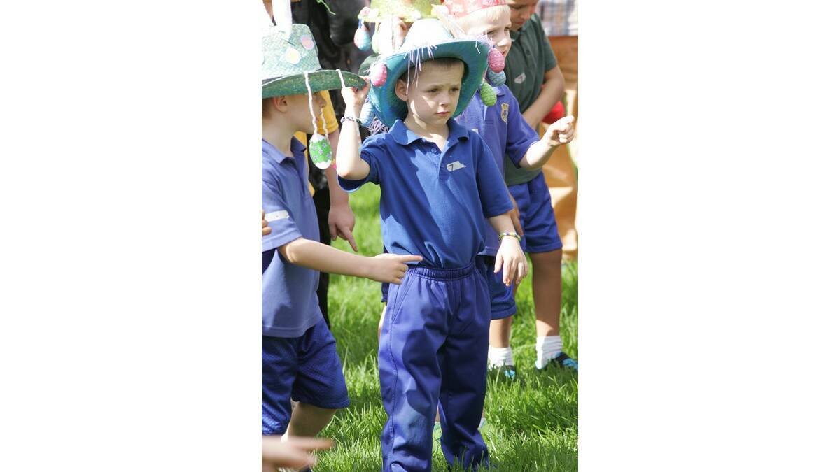 The Leeton Public School Easter hat parade featured all manner of headwear in a variety of sizes.