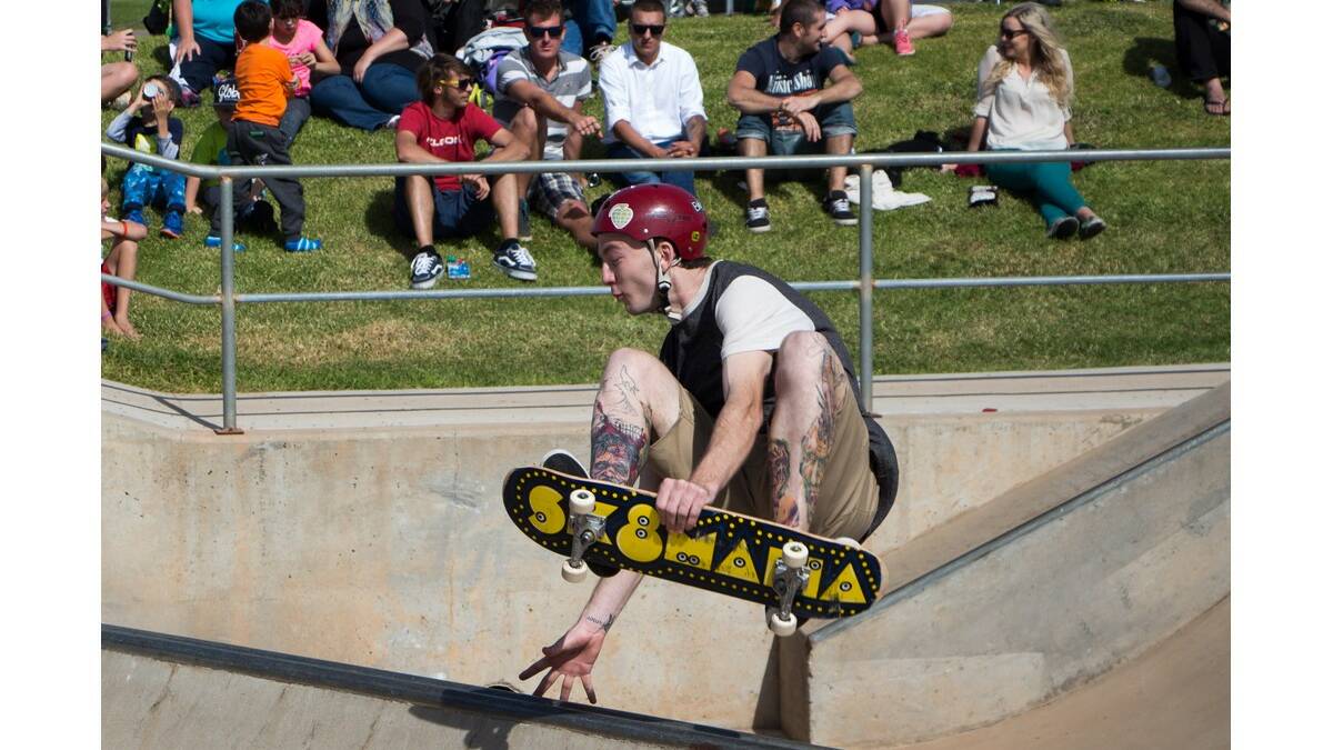 Some of the high-flying action from the 2014 Riverina Skate Championships, held in Leeton on Easter Monday.