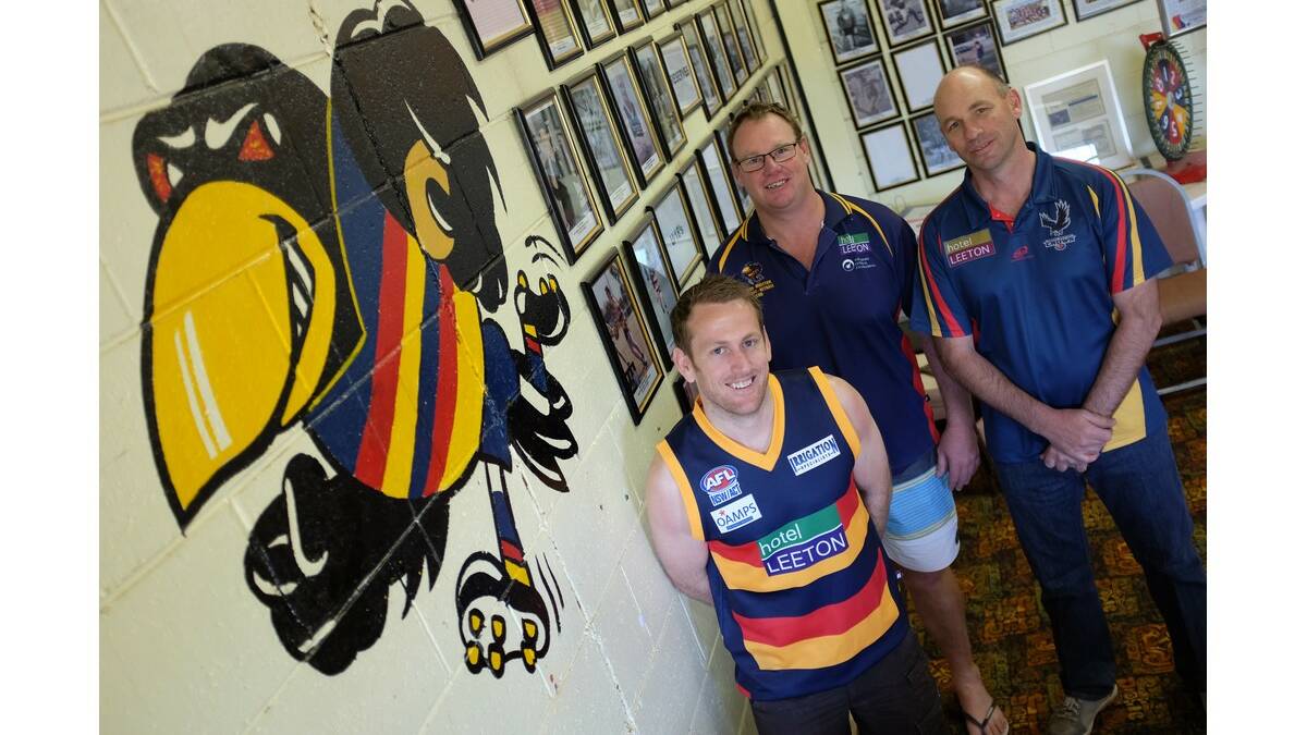 LEETON-WHITTON has confirmed three key signings for 2015, including former Crows juniors Toby Conroy, pictured (left) with club president Mick Fraser and senior coach Dave Meline, and Mitch Heaslip, along with Queanbeyan team mate Neil Irwin.