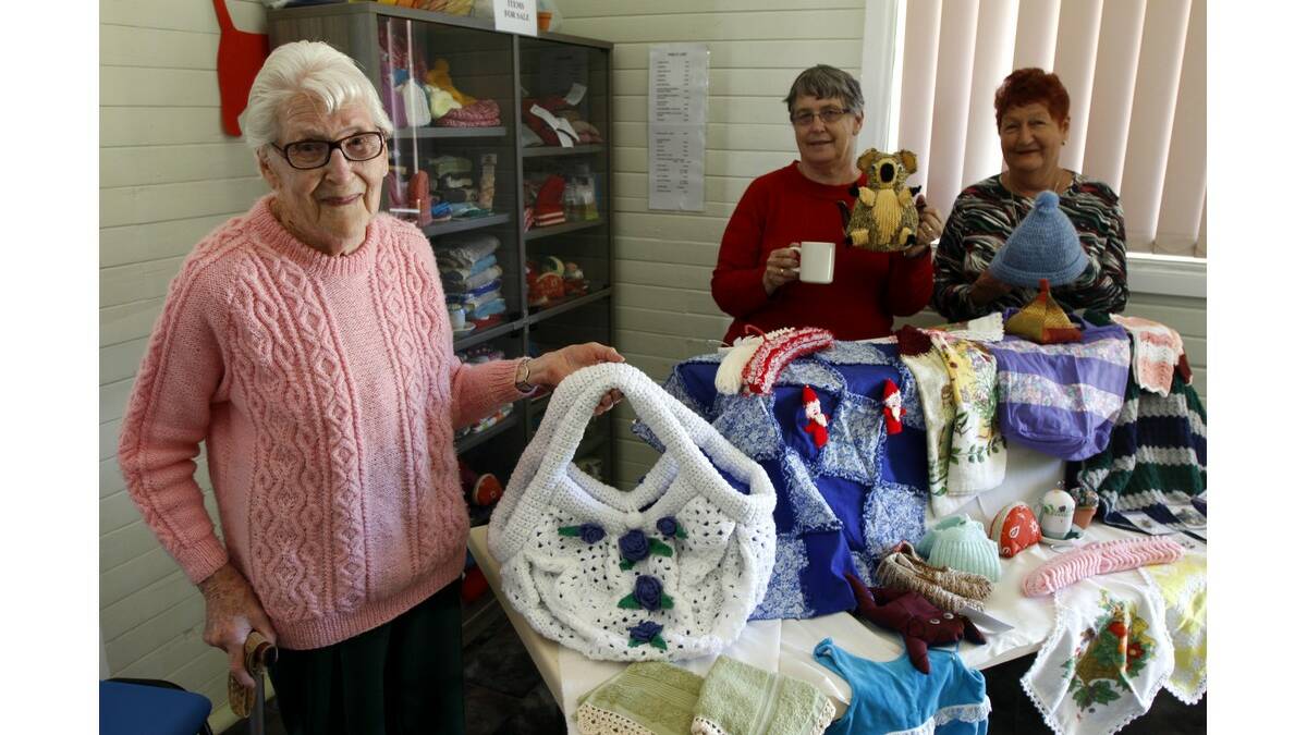 THE St Andrew's Presbyterian Church fete and flower show will be held this weekend, with (from left) craft group members Dorn Dahlenburg, Helen Symes and Win McKellar displaying some of the craft items that will be available for sale as part of the event.