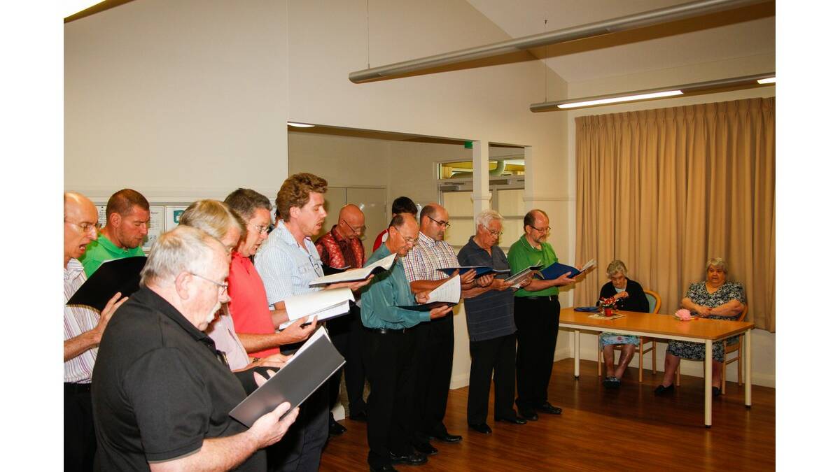 THE Riverina Men's Choir performs at Alf Herrmann Lodge.