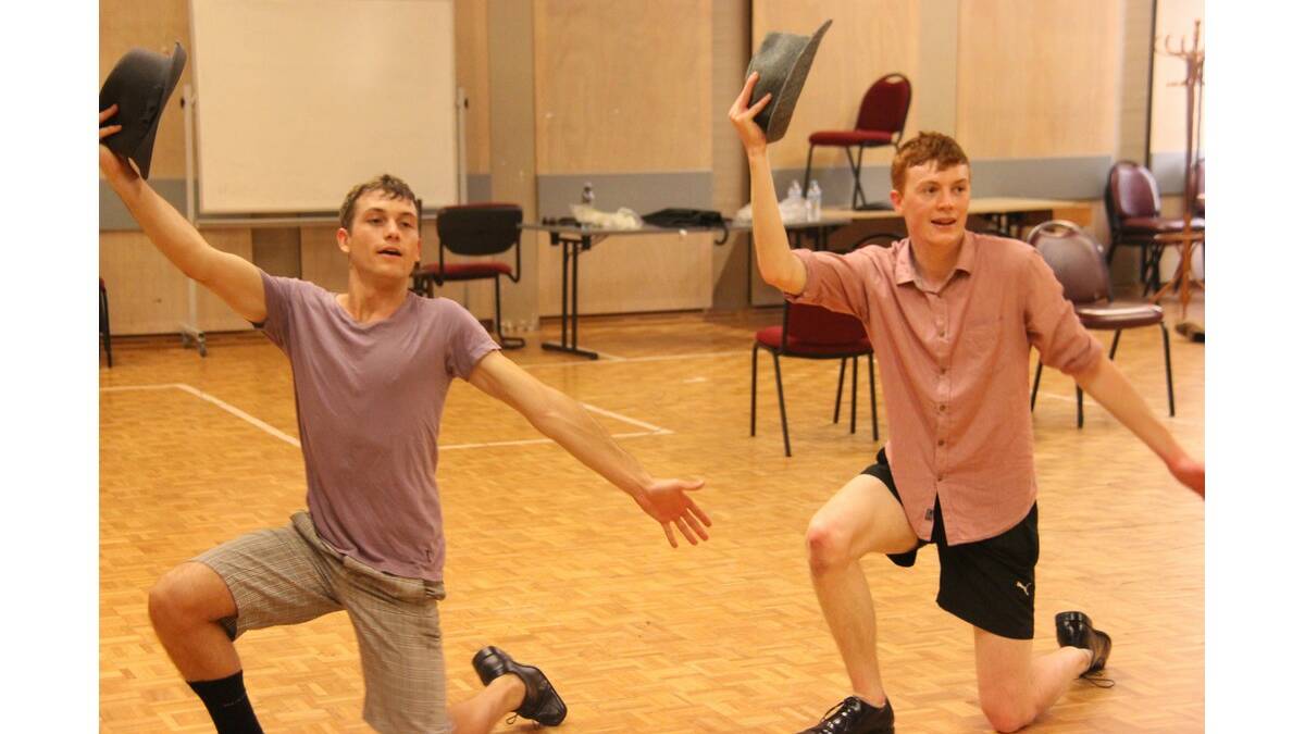 JAKE Speer (left) and Nick Beecher during rehearsals for Just Startin' Out.