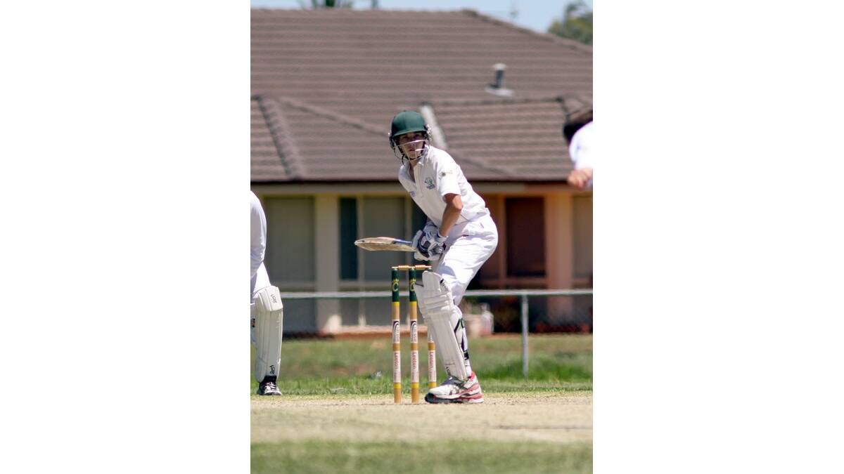 HUGH Collins, batting in the weekend's club cricket against Phantoms at Mark Taylor Oval.