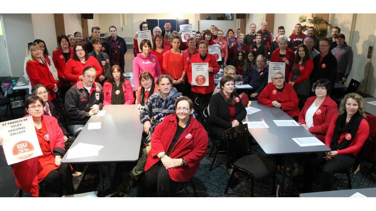 TEACHERS from St Francis College, St Joseph's Primary Leeton and St Joseph's Narrandera attended a stop-work meeting on Tuesday.