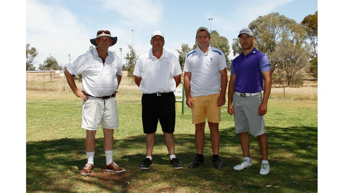 THE top-four A grade players in the 2014 Leeton golf club championships all played in the final group (from left) John Kellahan, Scott Turner, Josh Helson and Jason Nardi.