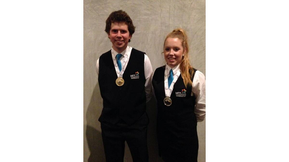 YANCO Agricultural High School students Steven Butler (left) and Georgina Murdoch came home with a gold and silver from the recent WorldSkills competition.
