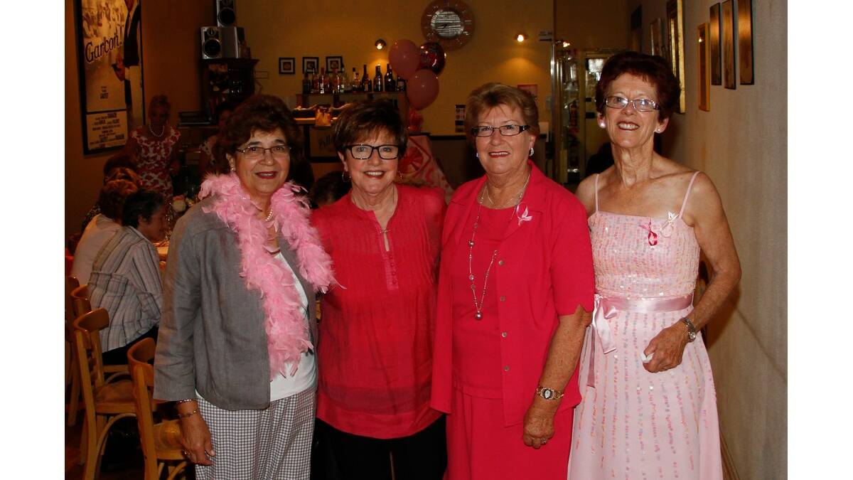 THE pink dinners last weekend were popular, with (from left) Estella Errey, Dawn Thornton, Val Bloem and Merryl Morris taking the opportunity to catch up.
