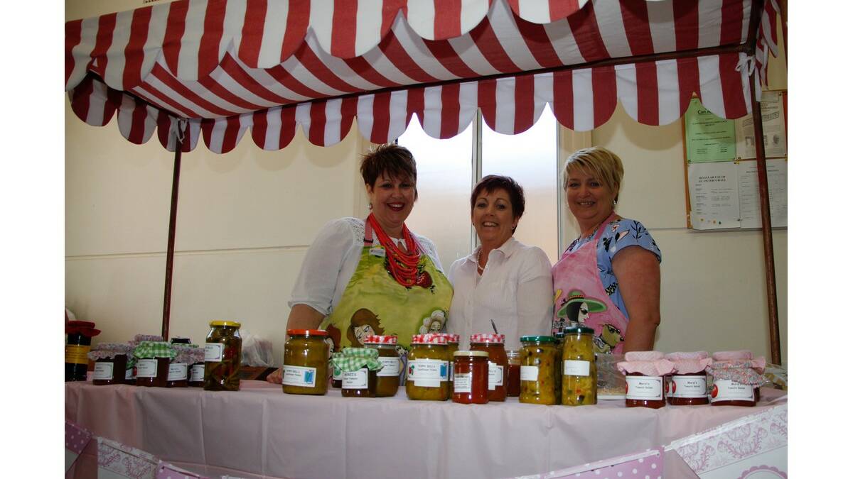 THE St Peter's Fete and Flower Show had many goodies for sale, with (from left) Sheree Wilesmith, Kerry Hardie and Linda Green showing off the wares.