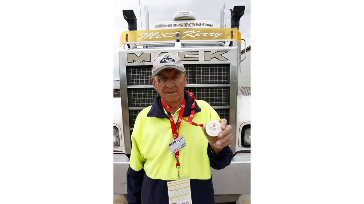 LEETON resident Danny Jones has been inducted into the National Road Transport Wall of Fame. Mr Jones is pictured with his last truck, Miss Kerry, at Prestons Transport.