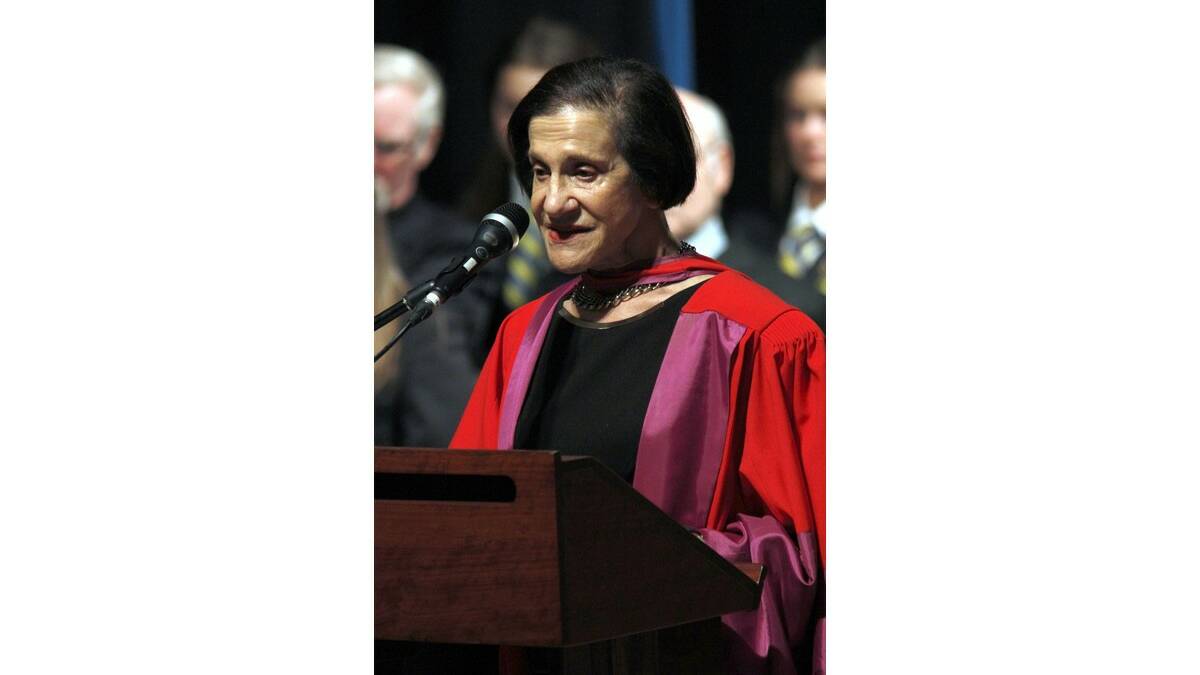 GUEST speaker at Yanco Agricultural High School's annual speech day was former NSW Governor, Professor Dame Marie Bashir.